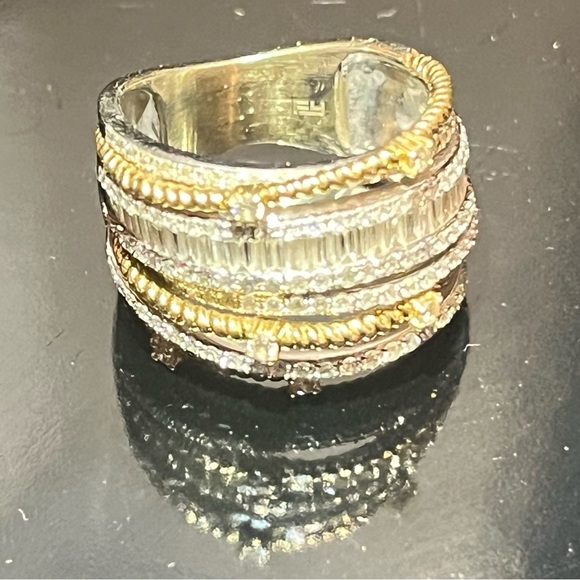 Effy Two Tone Diamond Ring - Picture 7 of 9